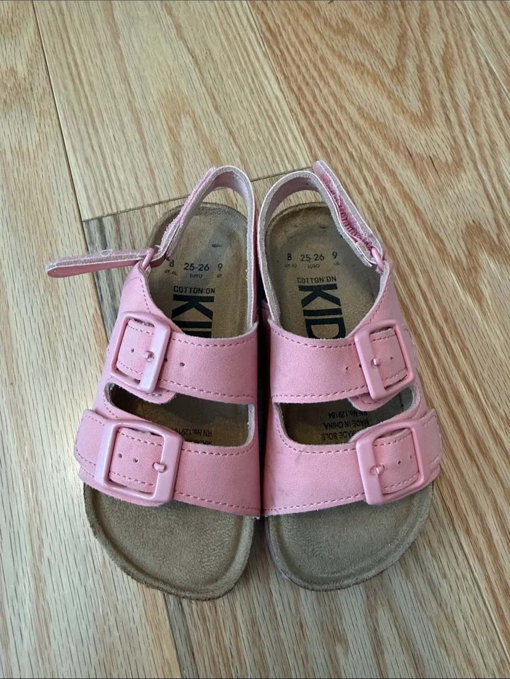 Cotton On Kids Light Pink Double-Buckle Sandals